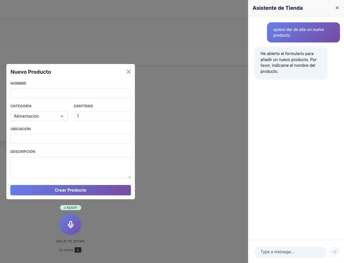 Create New Product Interface